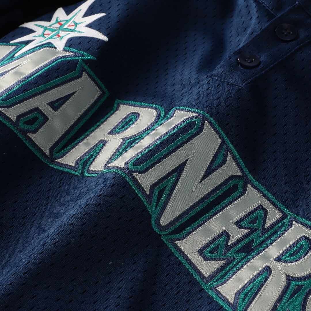 Seattle Mariners Mitchell & Ness Big & Tall Cooperstown Mesh Batting Practice Jersey - Navy