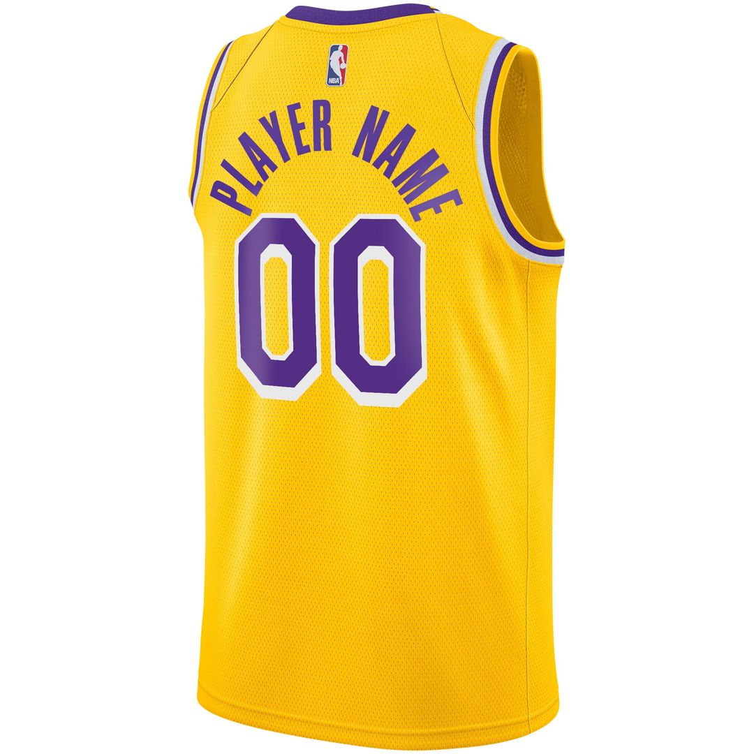 Los Angeles Lakers Nike 2020/21 Swingman Custom Jersey - Icon Edition - Gold