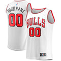 Chicago Bulls Fanatics Youth Fast Break Replica Custom Jersey - Association Edition - White