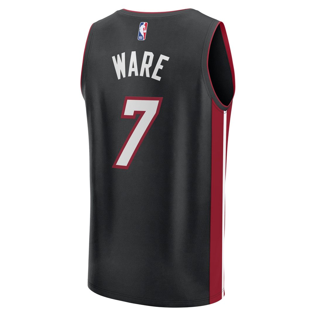 Miami Heat Kel'el Ware Fanatics Youth Fast Break Replica Player Jersey - Icon Edition - Black