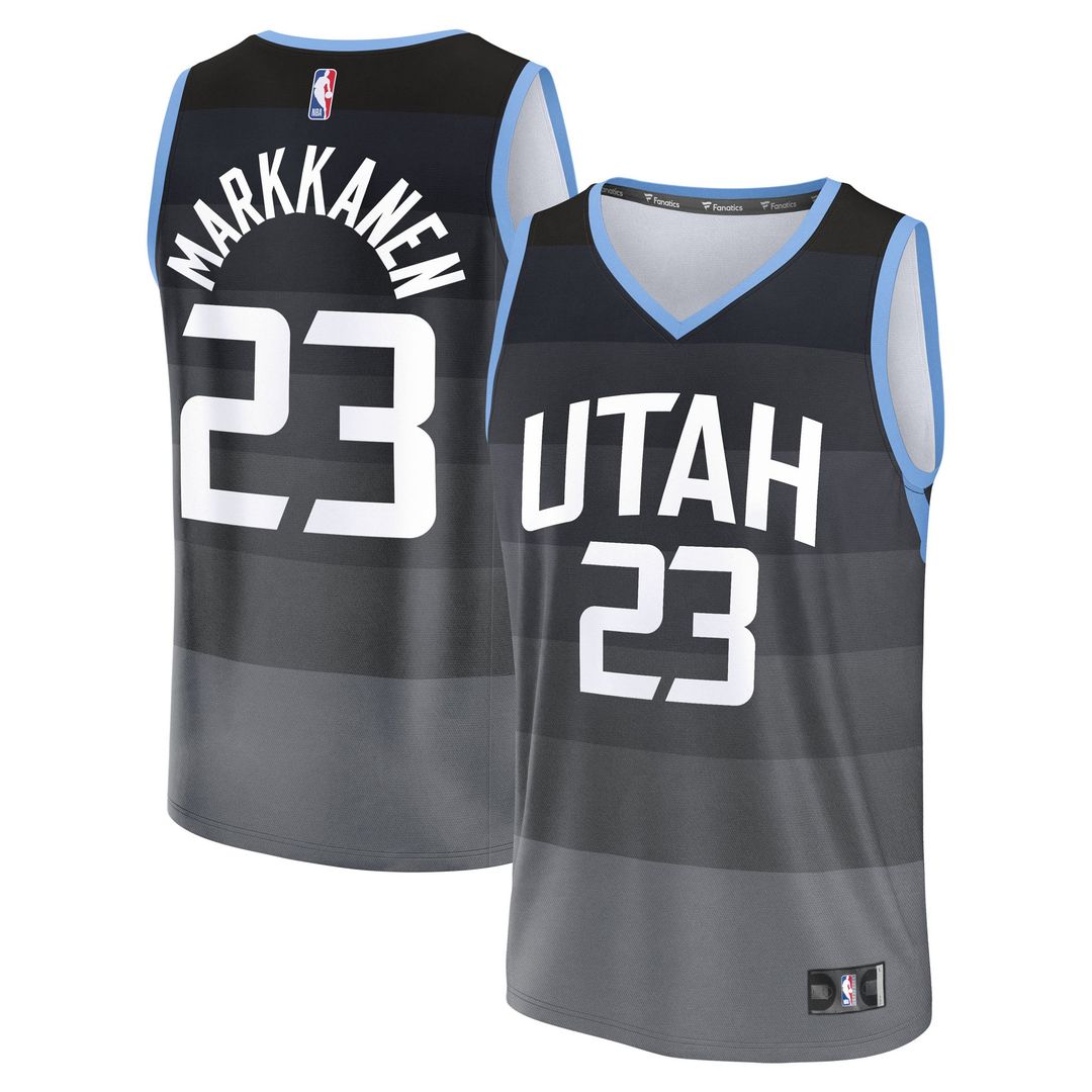 Utah Jazz Lauri Markkanen Fanatics Youth Fast Break Jersey - City Edition - Black
