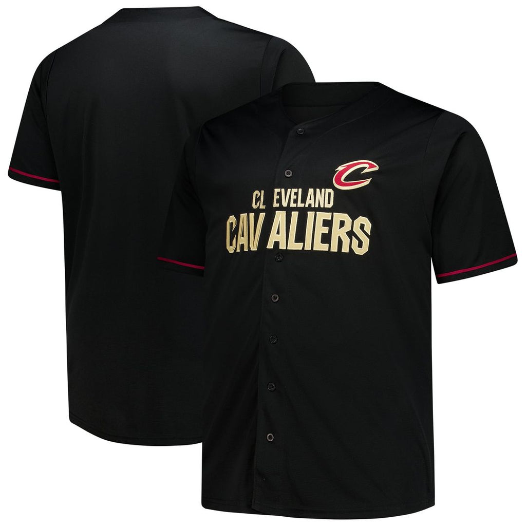 Cleveland Cavaliers Fanatics Big & Tall Pop Full - Button Jersey - Black