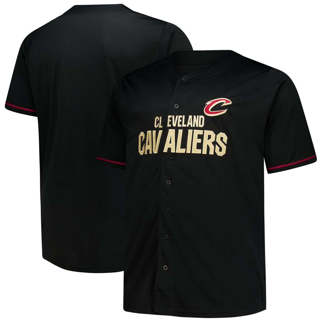 Cleveland Cavaliers Fanatics Big & Tall Pop Full - Button Jersey - Black