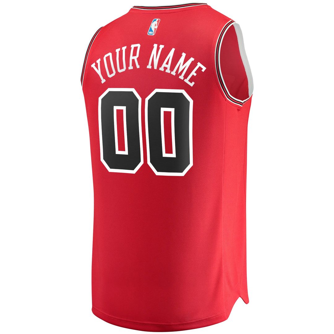 Chicago Bulls Fanatics Youth Fast Break Custom Replica Jersey Red - Icon Edition