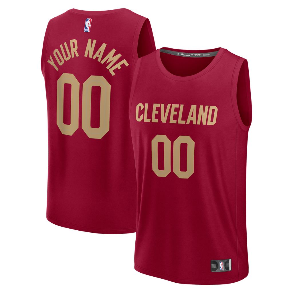 Cleveland Cavaliers Fanatics Youth Fast Break Custom Jersey - Statement Edition - Black