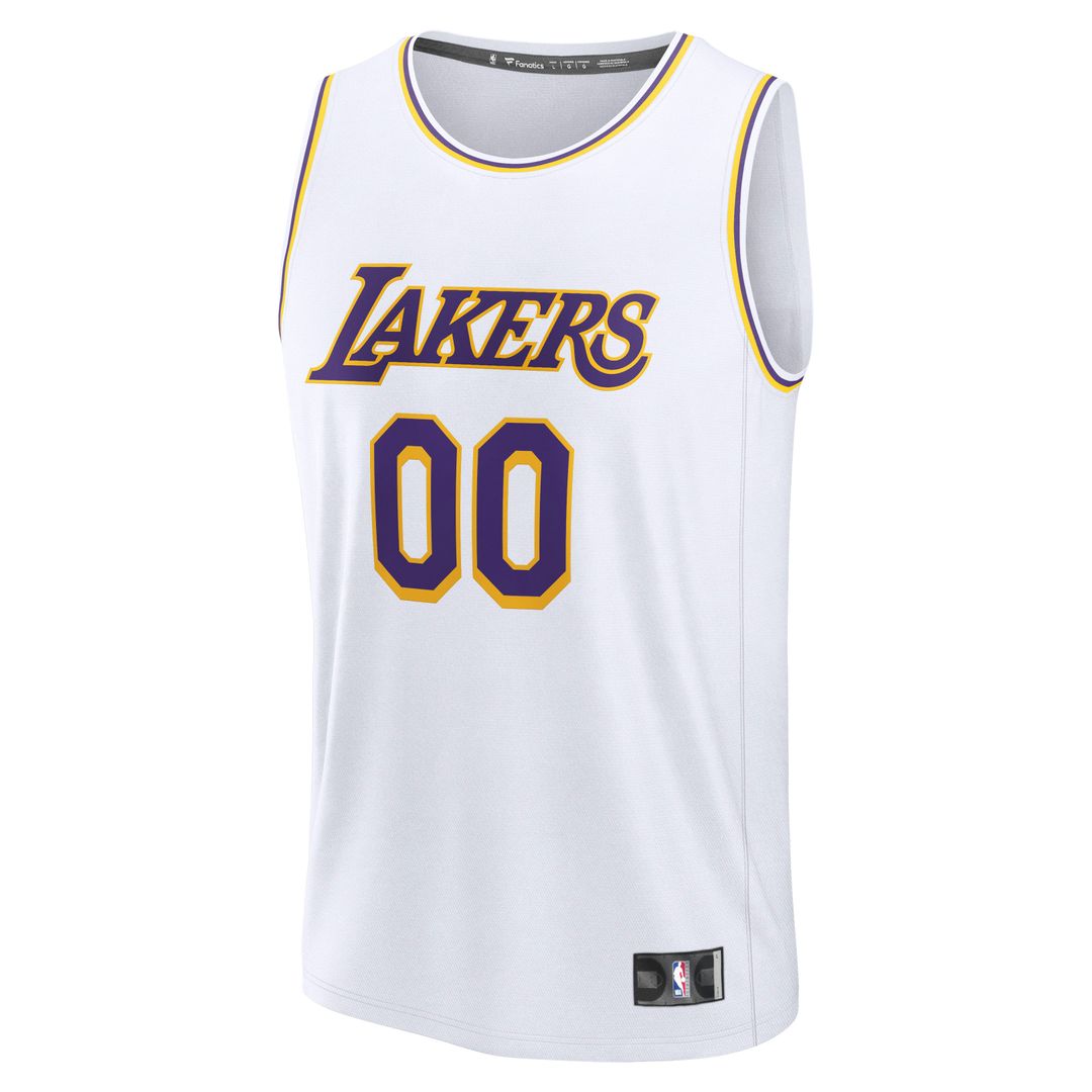 Los Angeles Lakers Fanatics Fast Break Custom Replica Jersey - Association Edition - White