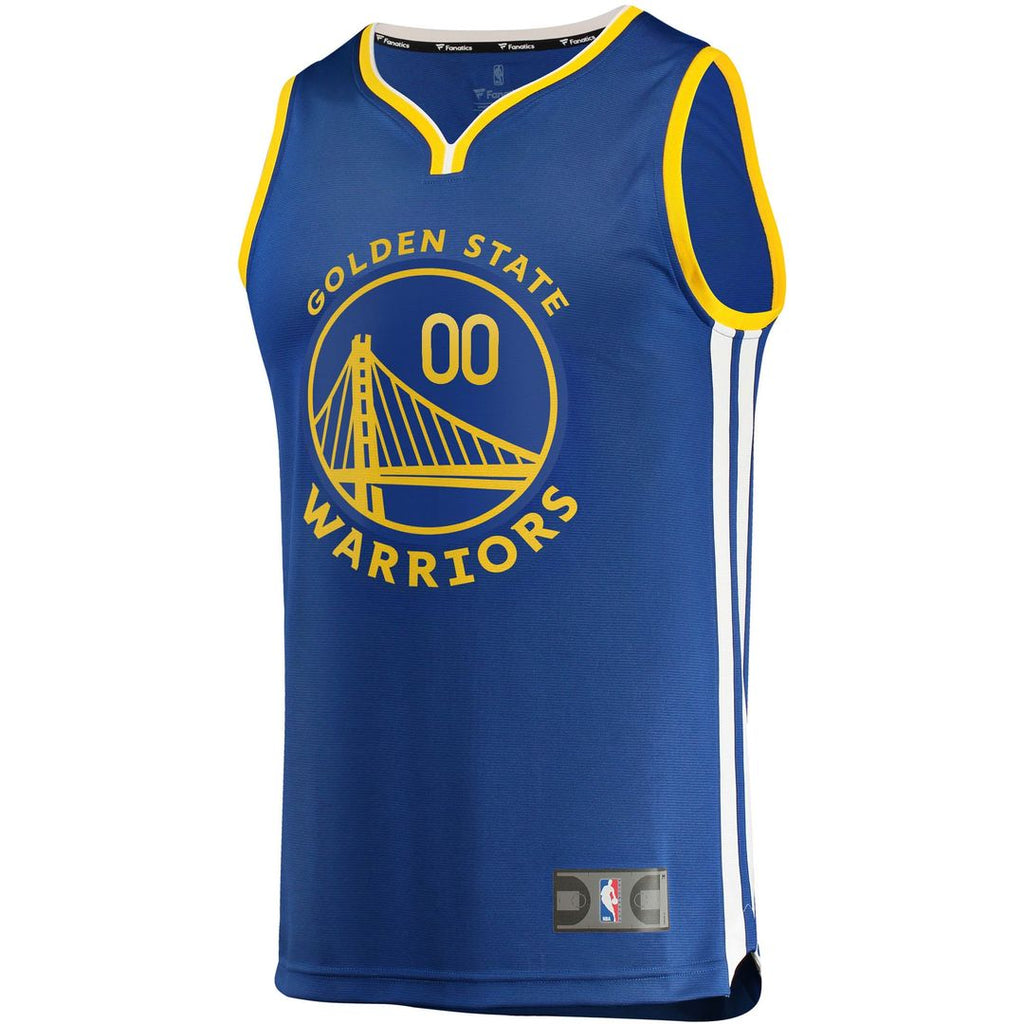 Golden State Warriors Fanatics Fast Break Custom Replica Jersey Royal - Icon Edition