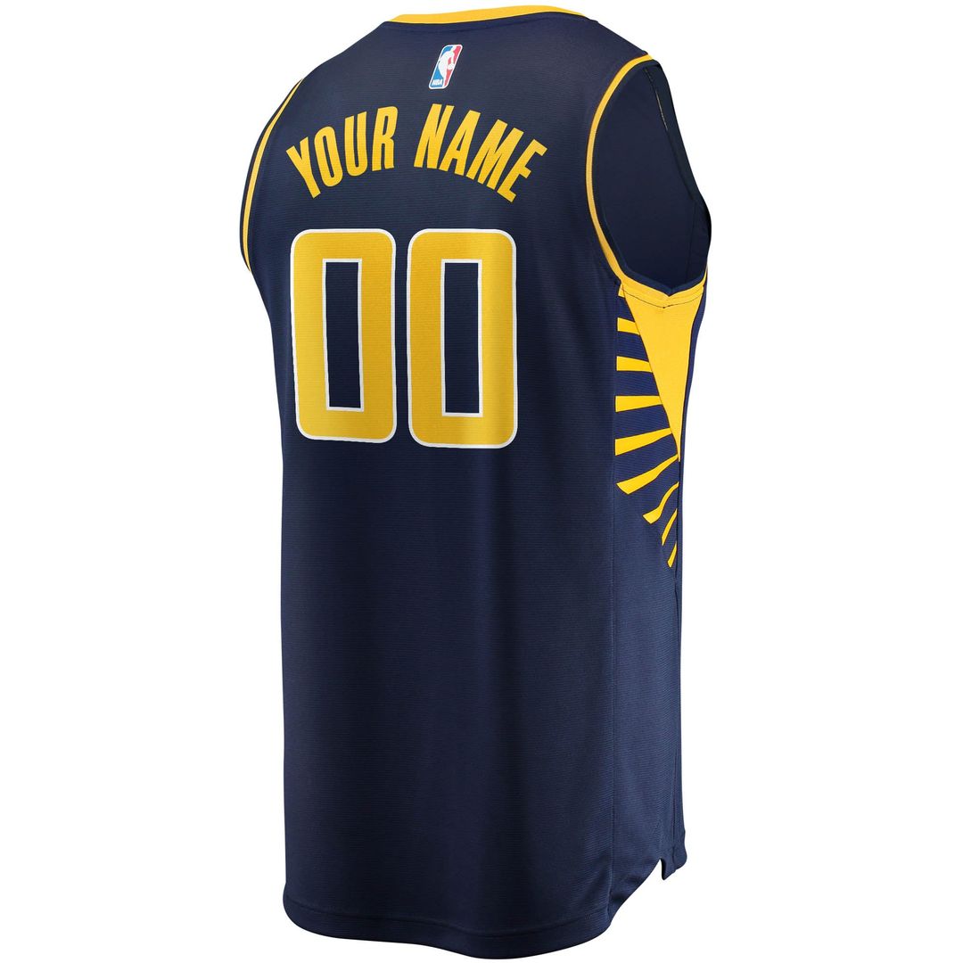 Indiana Pacers Fanatics Youth Fast Break Custom Replica Jersey Navy - Icon Edition
