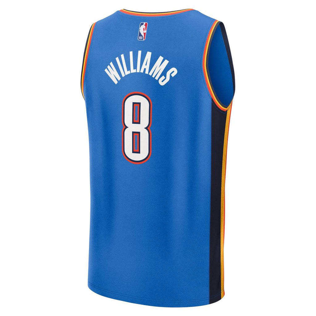 Oklahoma City Thunder Jalen Williams Fanatics Youth 2025 NBA Finals Champions Fast Break Replica Player Jersey - Blue - Icon Edition