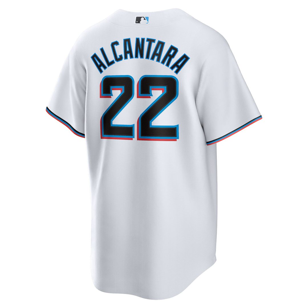 Miami Marlins Sandy Alcantara Nike Youth Home Replica Jersey - White