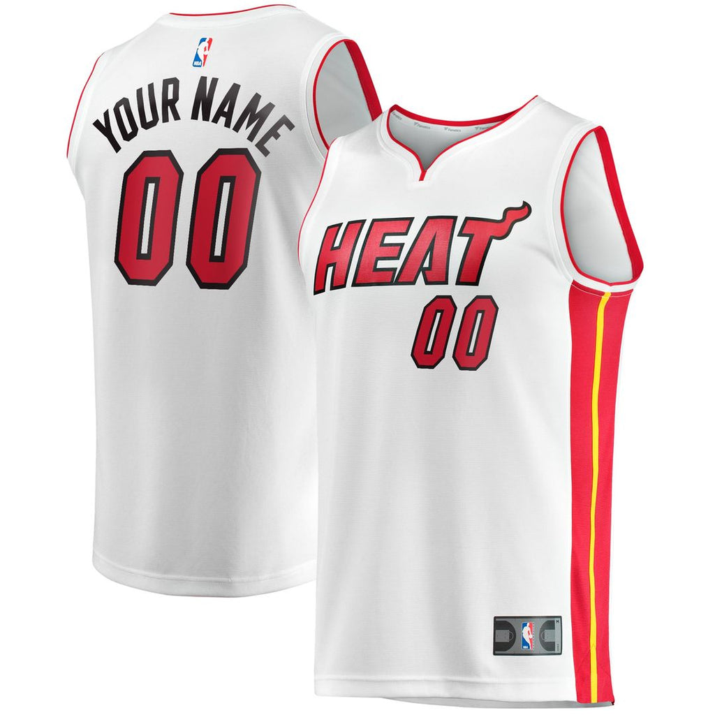 Miami Heat Fanatics Fast Break Custom Replica Jersey - Association Edition - White