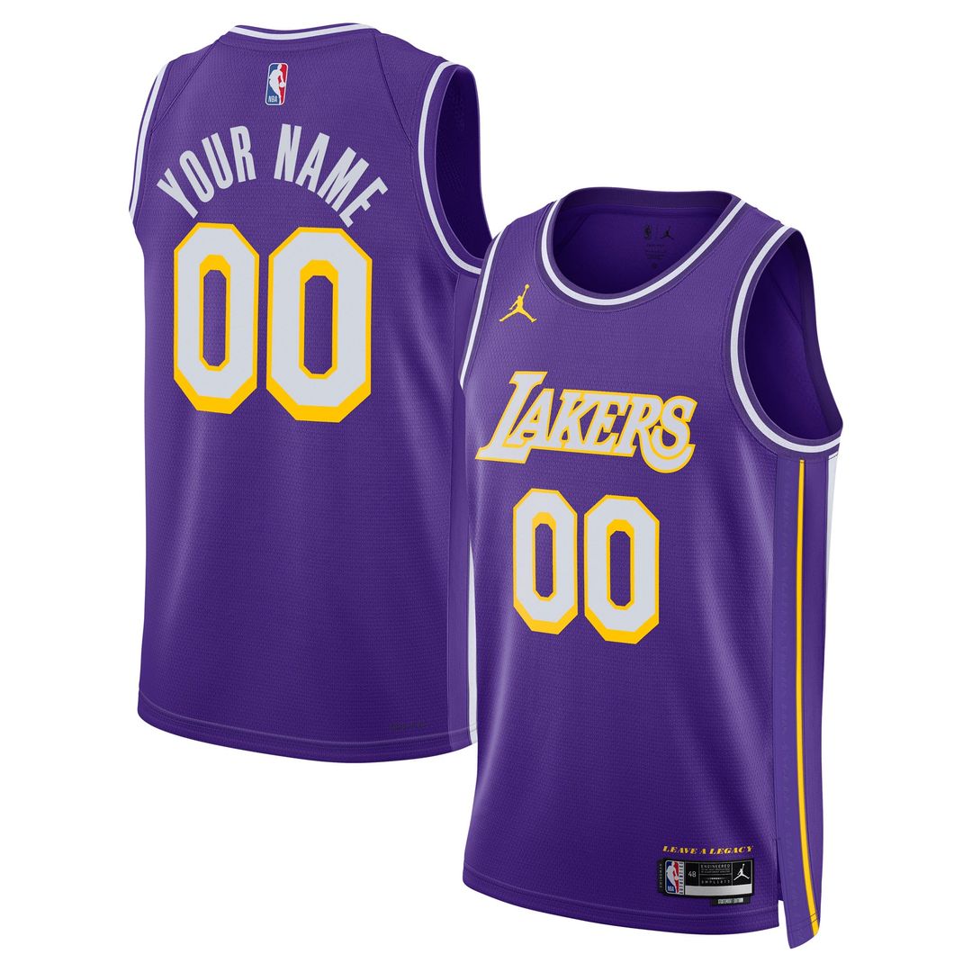 Los Angeles Lakers Jordan Brand Unisex Swingman Custom Jersey - Statement Edition - Purple