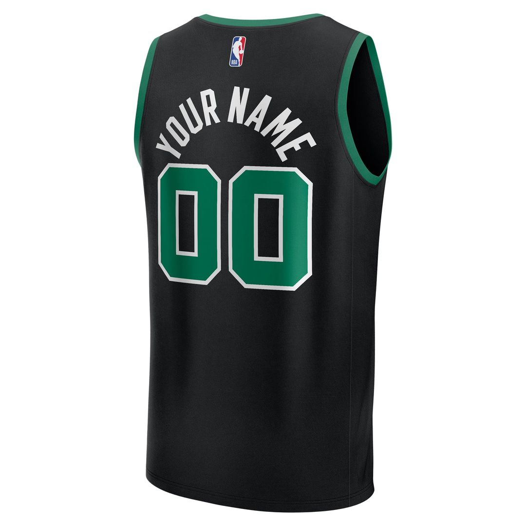 Boston Celtics Fanatics Fast Break Custom Jersey - Statement Edition - Black