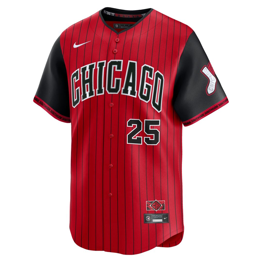 Chicago White Sox Andrew Vaughn Nike 2025 City Connect Limited Player Jersey - Red/Black