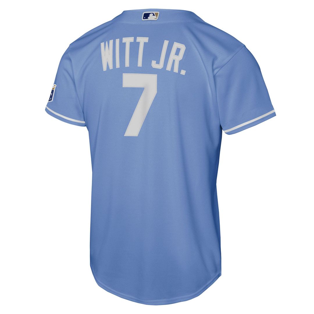 Kansas City Royals Bobby Witt Jr. Nike Youth Alternate Stadium Jersey - Light Blue