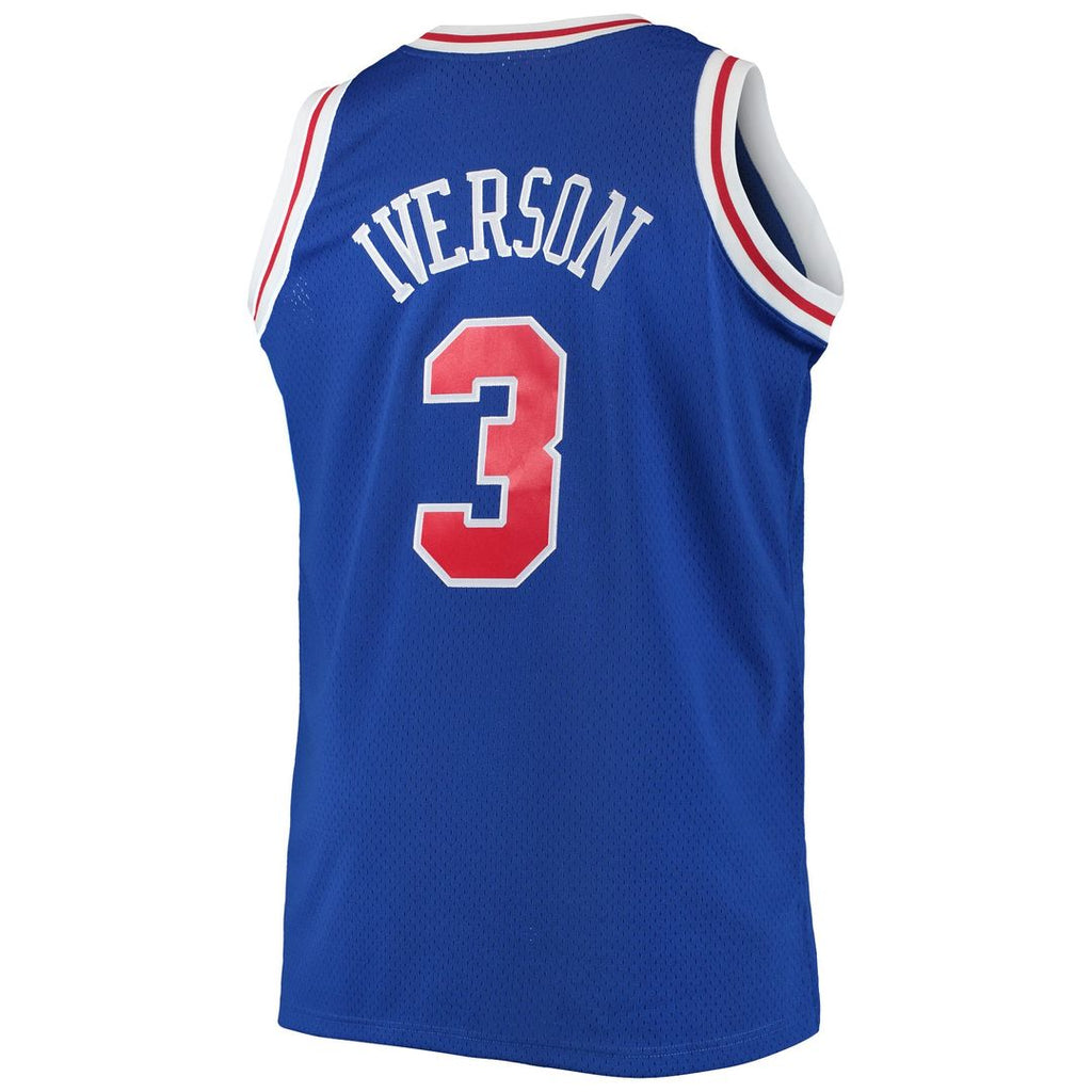 Philadelphia 76ers Allen Iverson Mitchell & Ness 2000/01 Big & Tall Hardwood Classics Swingman Jersey - Black