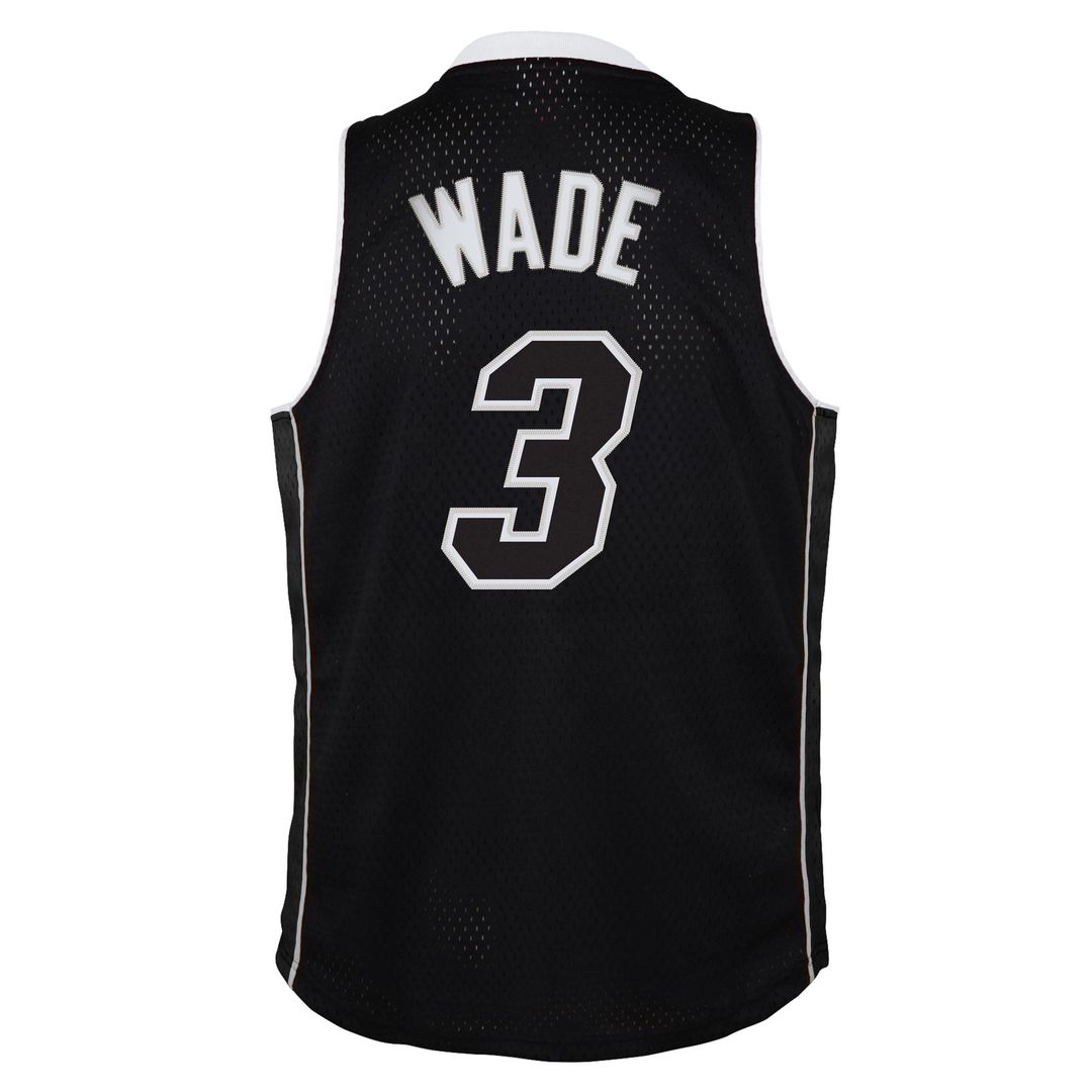 Miami Heat Dwyane Wade Mitchell & Ness Youth 2011/12 Hardwood Classics Swingman Alternate Jersey - Black