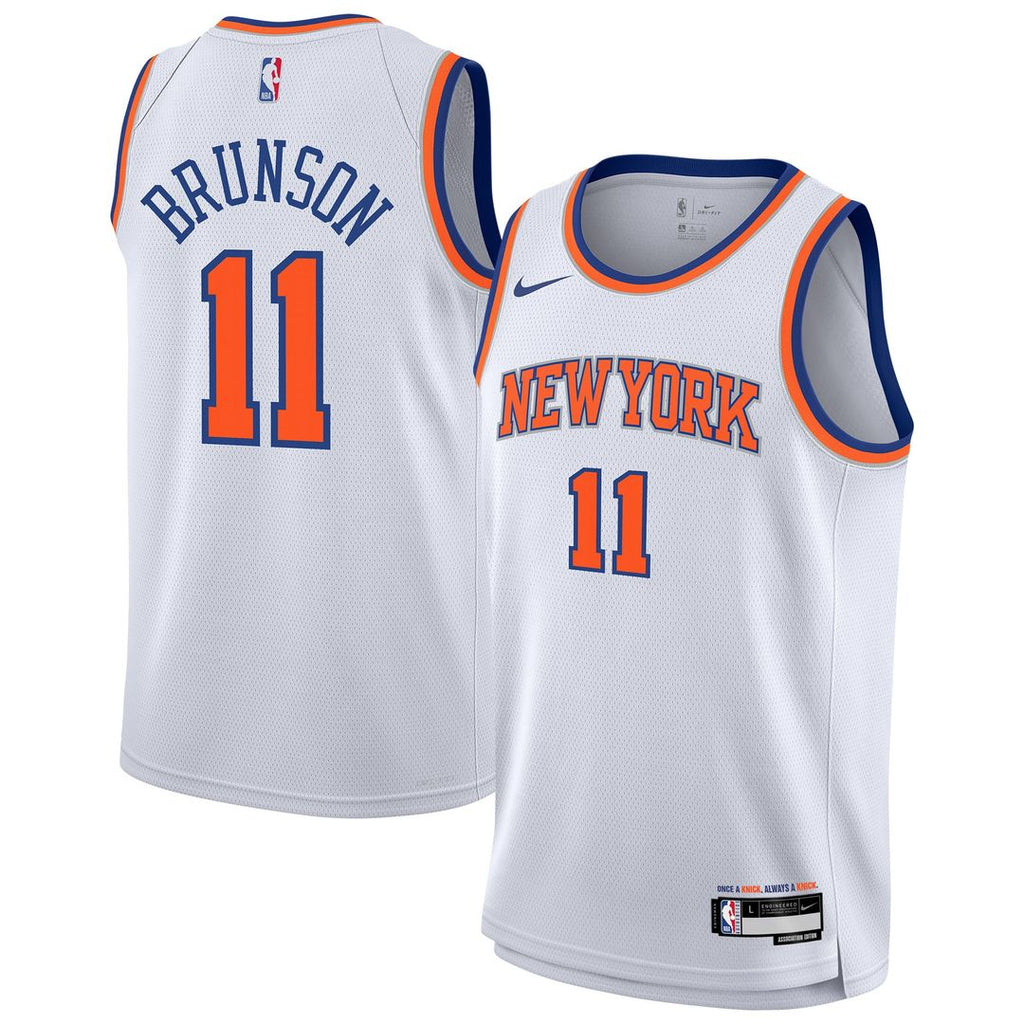 New York Knicks Jalen Brunson Nike Youth Association Swingman Jersey - White