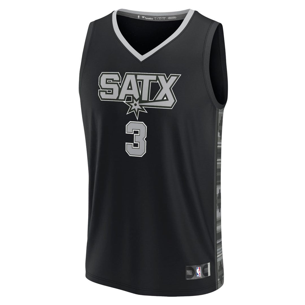 San Antonio Spurs Keldon Johnson Fanatics Fast Break Replica Player Jersey - Statement Edition - Black