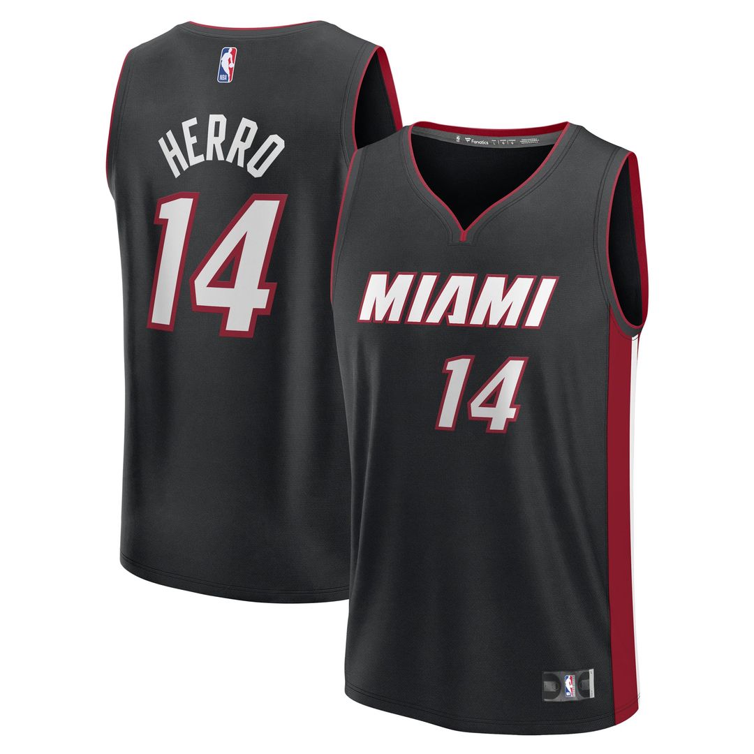 Miami Heat Tyler Herro Fanatics Youth Fast Break Replica Player Jersey - Black - Icon Edition