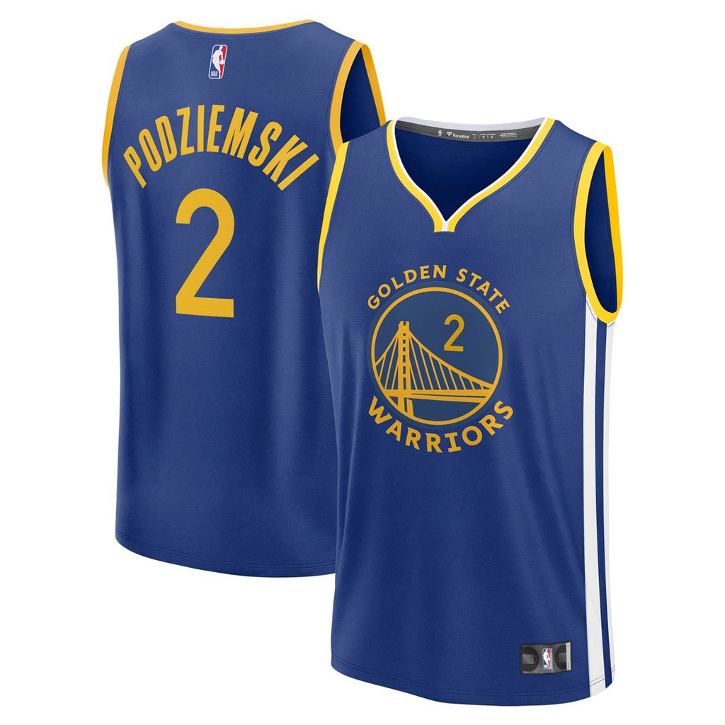Golden State Warriors Brandin Podziemski Fanatics Fast Break Replica Player Jersey - Icon Edition - Royal