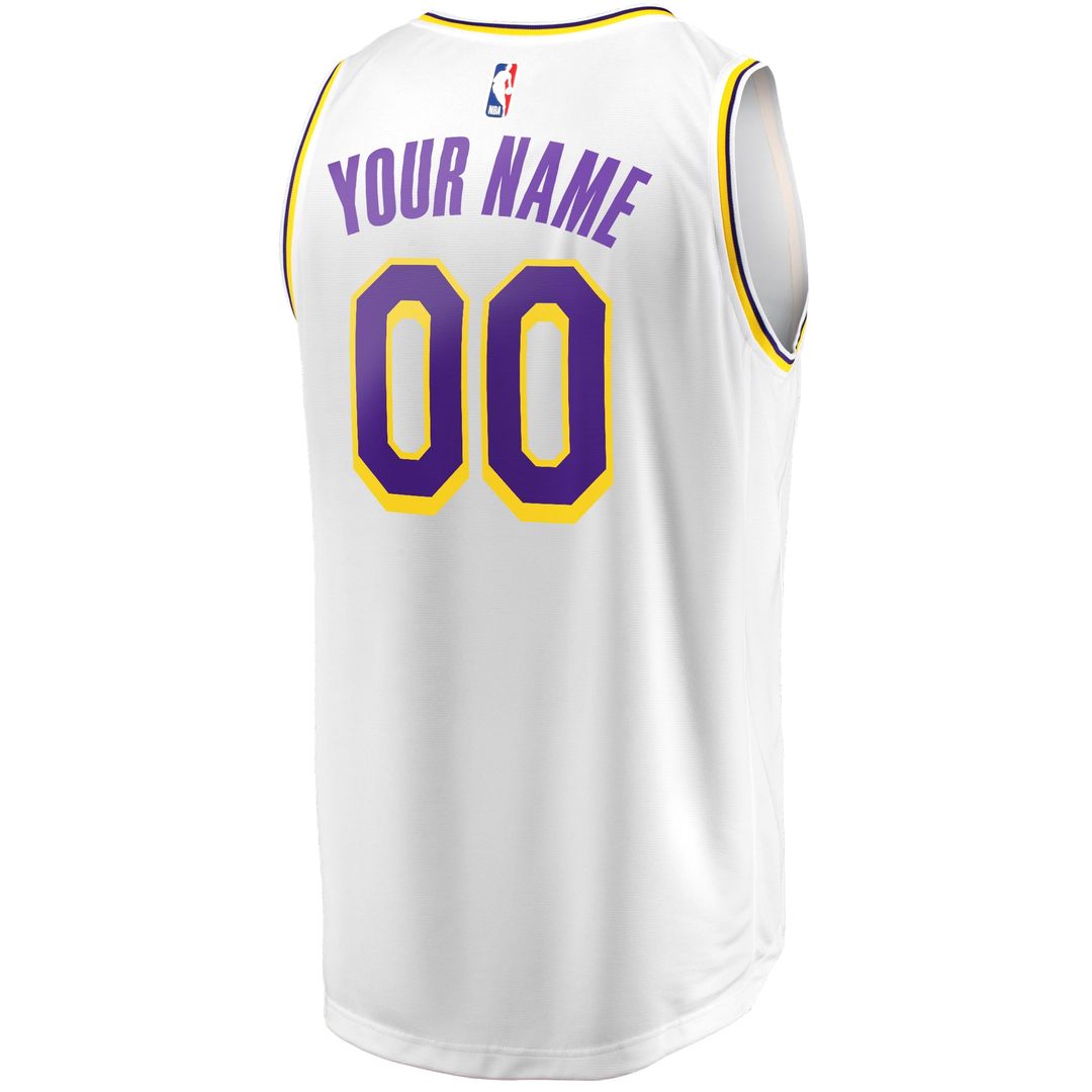 Los Angeles Lakers Fanatics Fast Break Custom Replica Jersey - Association Edition - White