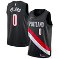 Portland Trail Blazers Damian Lillard Nike Unisex Swingman Player Jersey - Icon Edition - Black