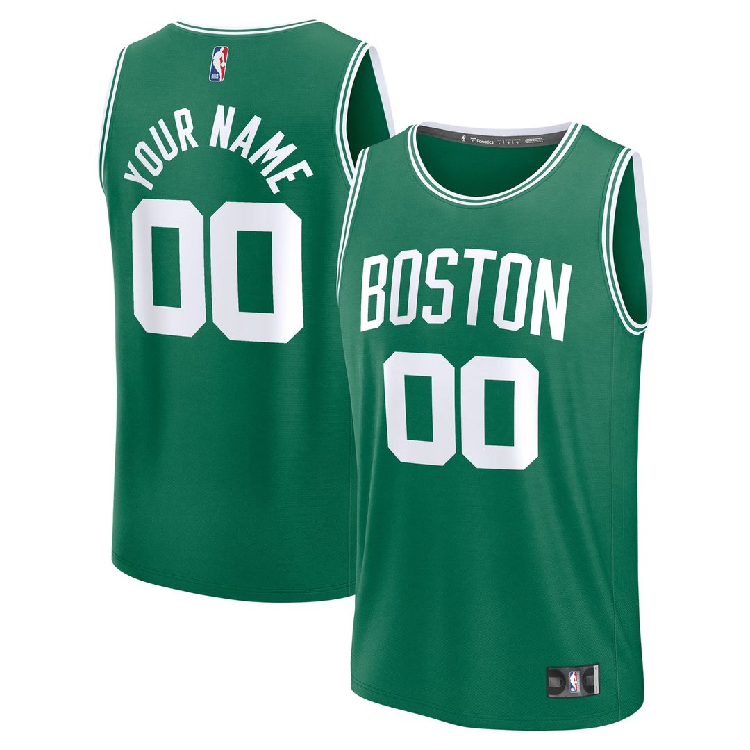 Boston Celtics Fanatics Fast Break Custom Jersey - Association Edition - White