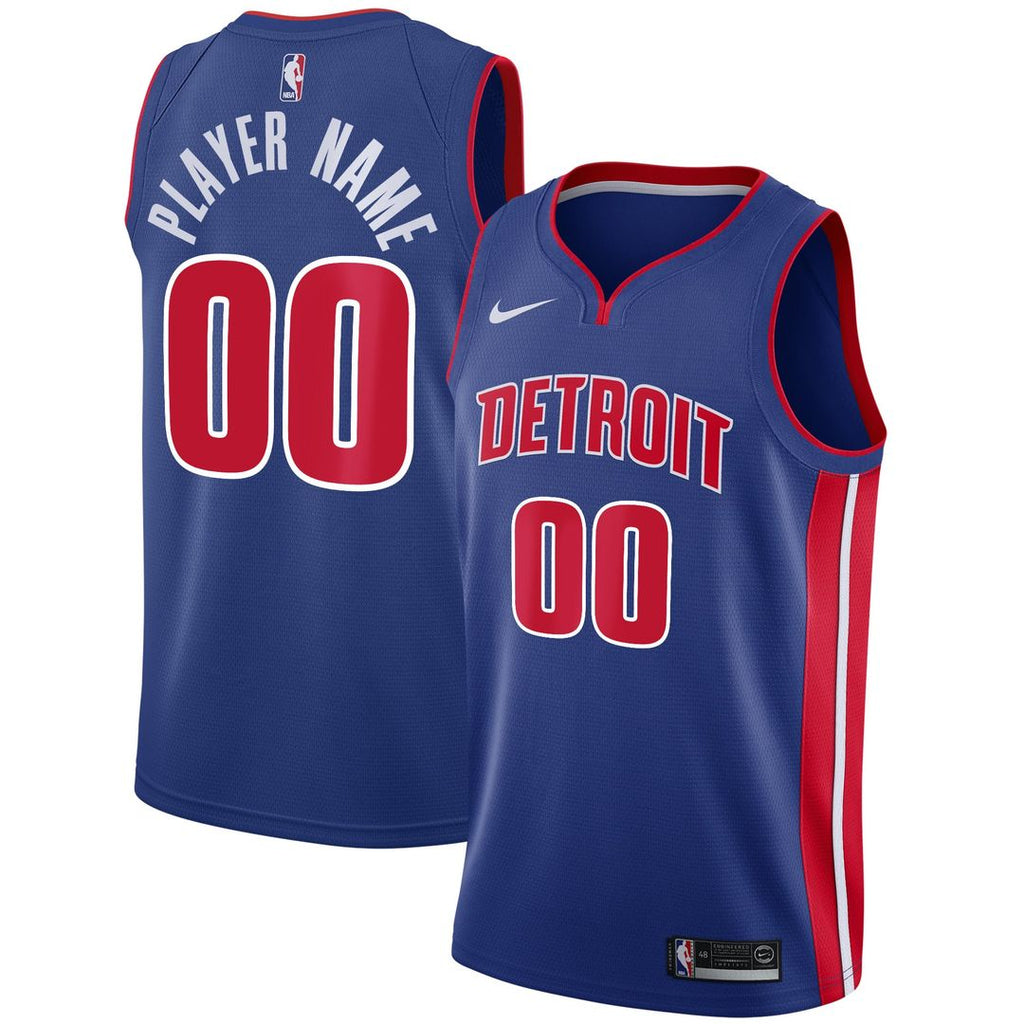 Detroit Pistons Nike Swingman Custom Jersey Blue - Icon Edition