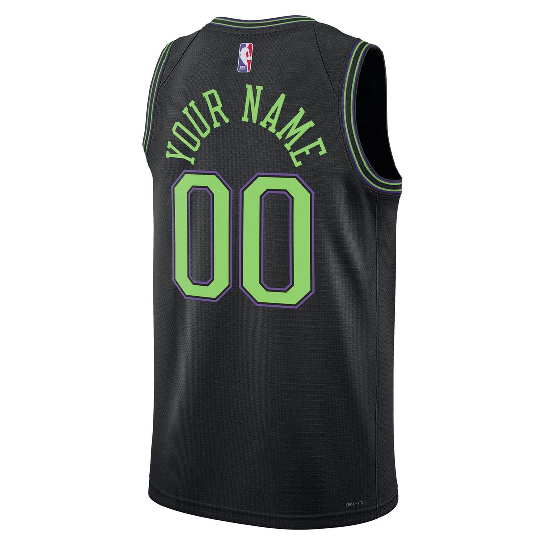 New Orleans Pelicans Nike Unisex 2025/26 City Edition Swingman Custom Jersey - Black