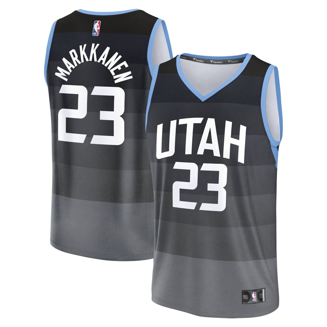 Utah Jazz Lauri Markkanen Fanatics 2025/26 City Edition Fast Break Jersey - Black