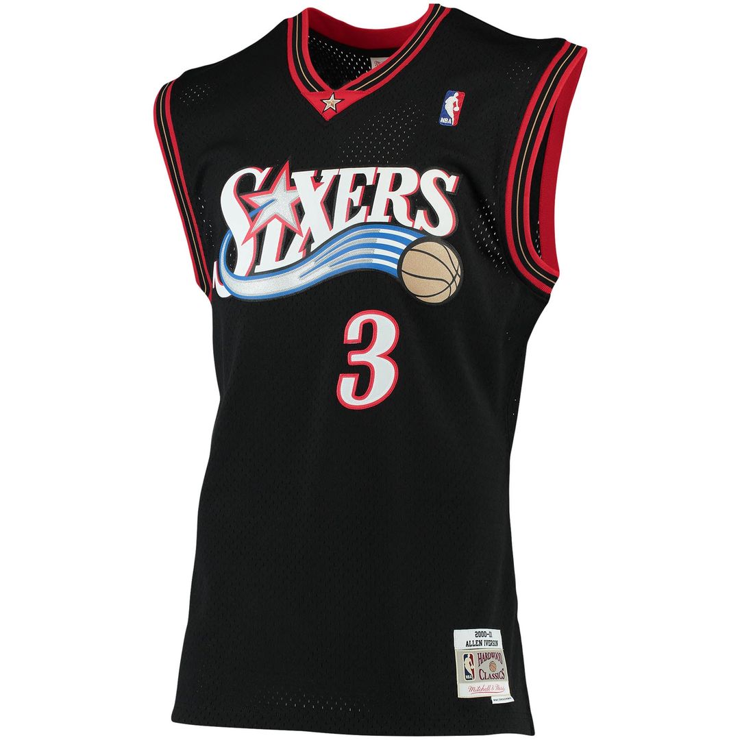 Philadelphia 76ers Allen Iverson Mitchell & Ness 1996/97 Big & Tall Hardwood Classics Swingman Jersey - Red