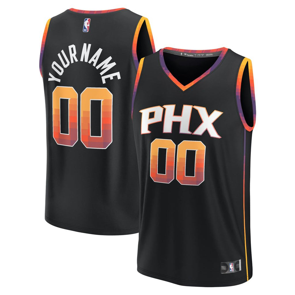 Phoenix Suns Fanatics Fast Break Custom Replica Jersey - Black - Statement Edition