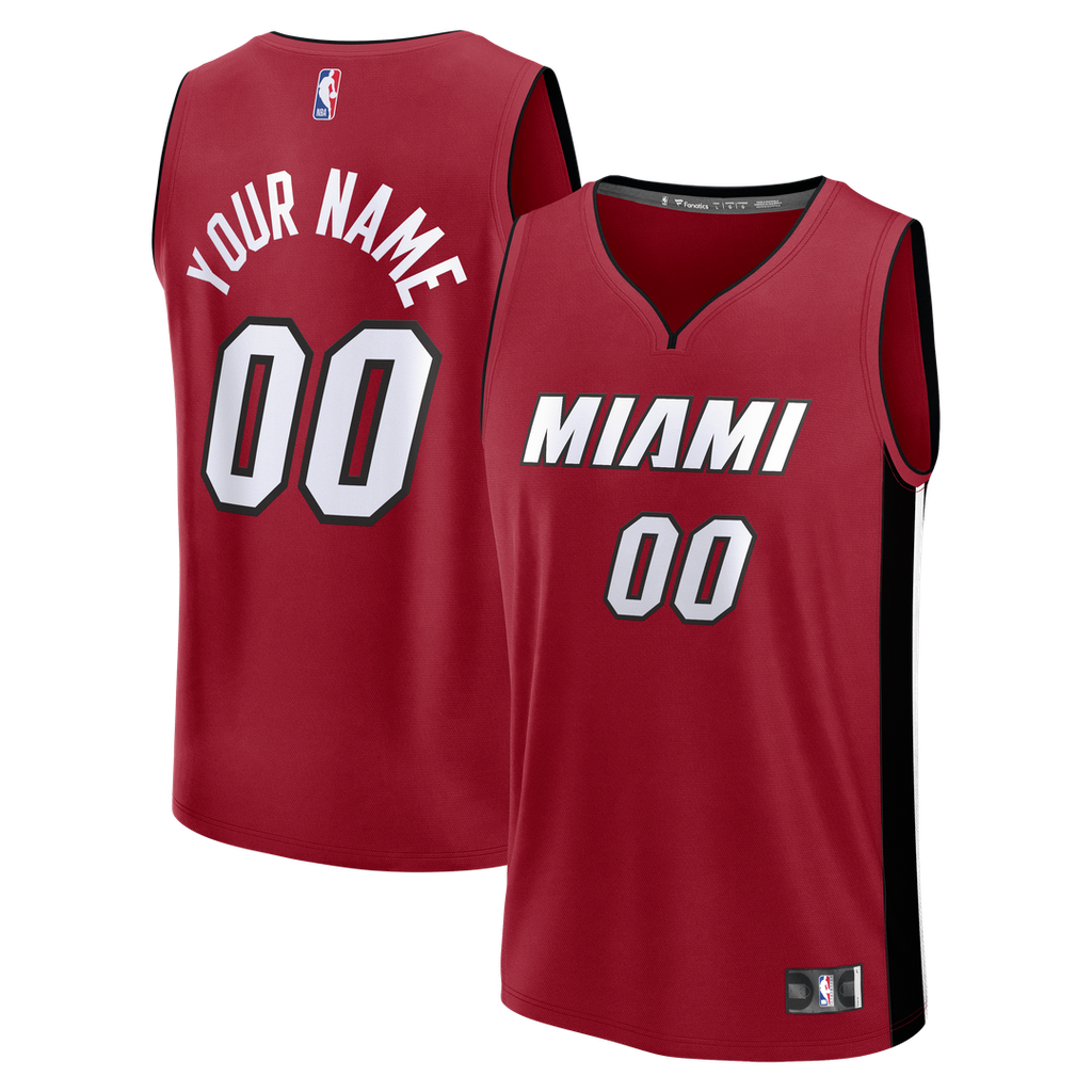 Miami Heat Fanatics Fast Break Custom Jersey - Icon Edition - Black