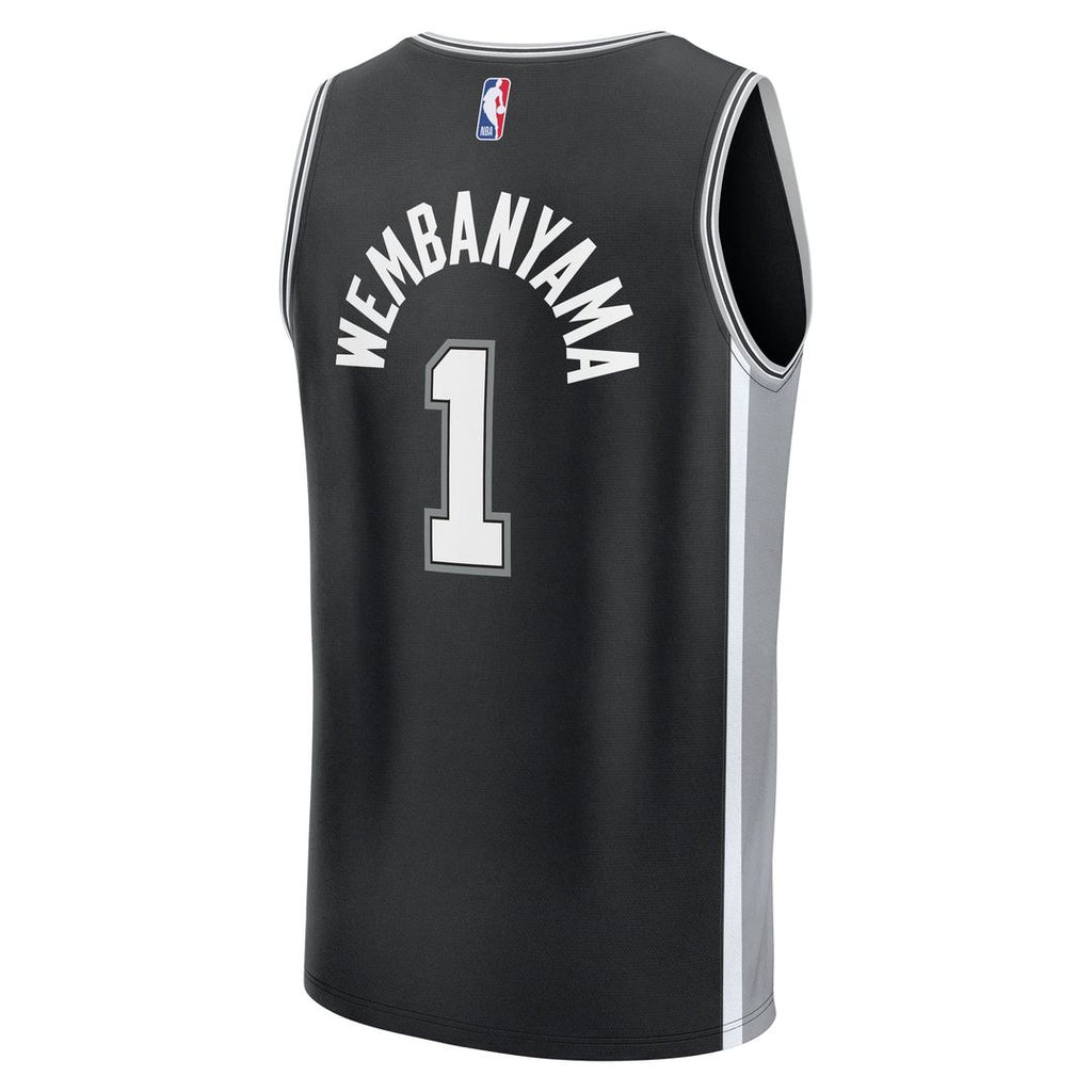 San Antonio Spurs Victor Wembanyama Fanatics Youth Fast Break Replica Player Jersey - Icon Edition - Black
