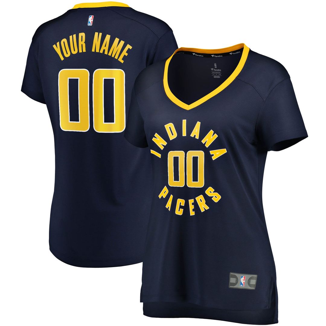 Indiana Pacers Fanatics Women's Fast Break Custom Jersey Navy - Icon Edition