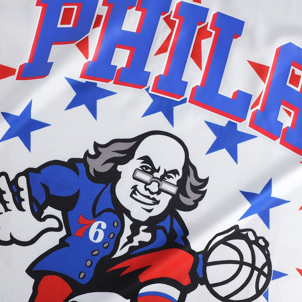 Philadelphia 76ers NBA & KidSuper Studios by Fanatics Unisex Hometown Jersey - White