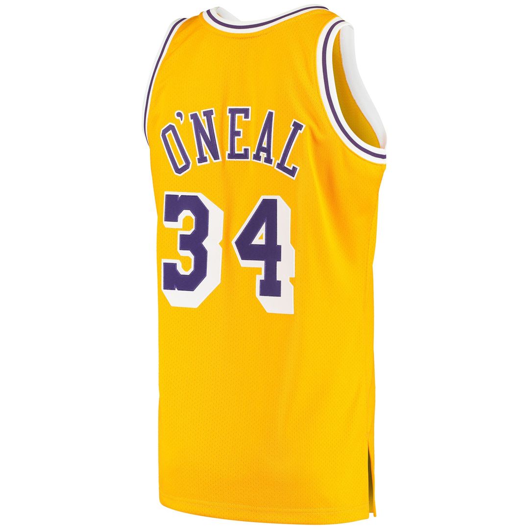 Los Angeles Lakers Shaquille O'Neal Mitchell & Ness 1996/97 Hardwood Classics Authentic Jersey - Gold