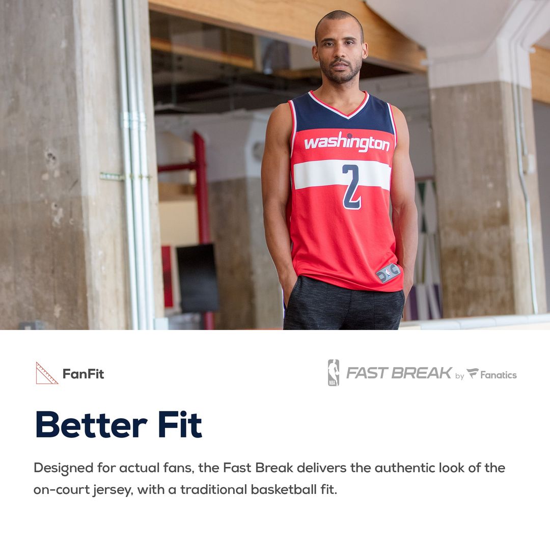 Washington Wizards Fanatics Youth Fast Break Custom Replica Jersey Red - Icon Edition