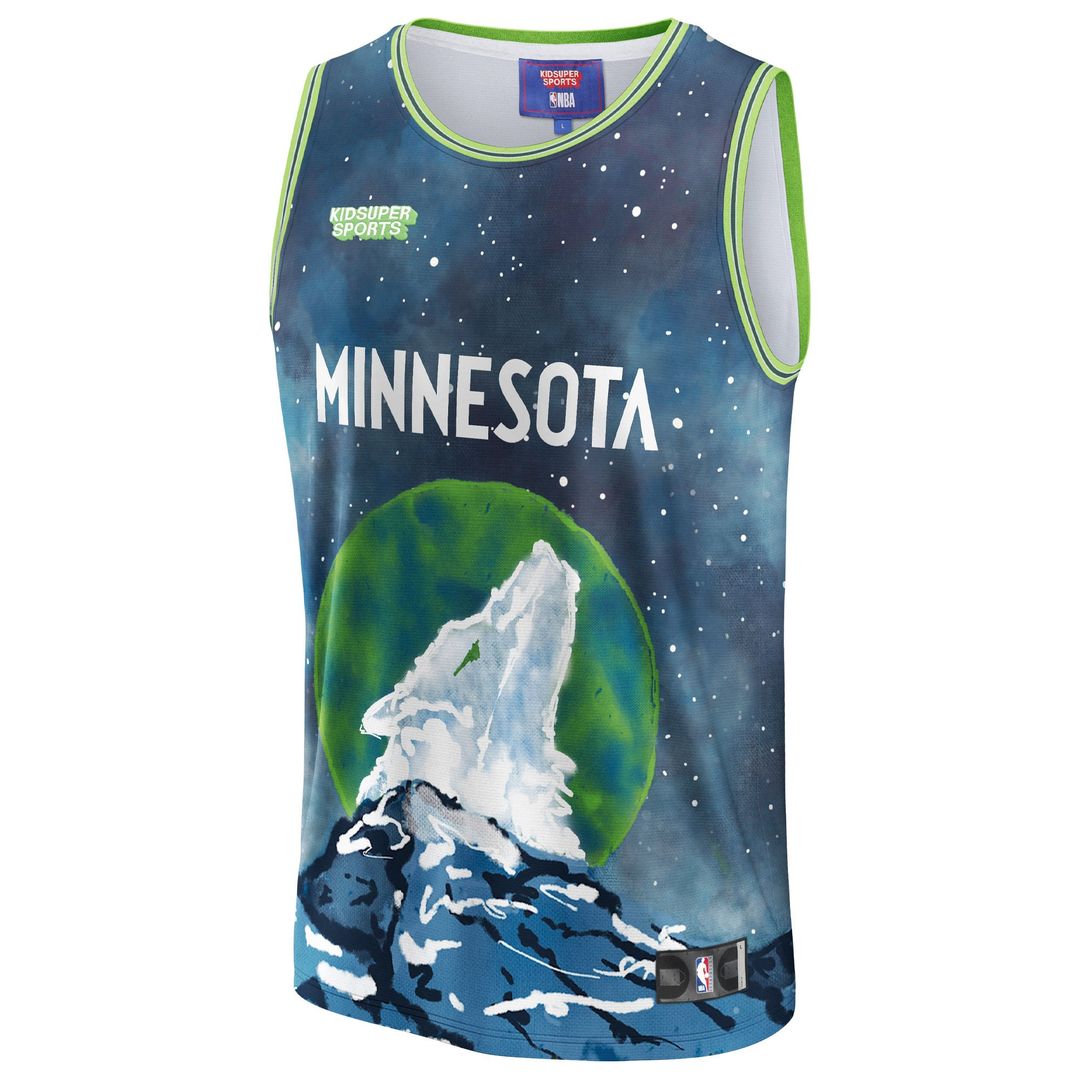 Minnesota Timberwolves NBA & KidSuper Studios by Fanatics Unisex Hometown Jersey - Blue