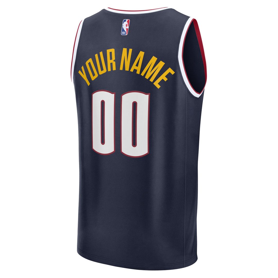 Denver Nuggets Fanatics Fast Break Custom Jersey - Icon Edition - Navy