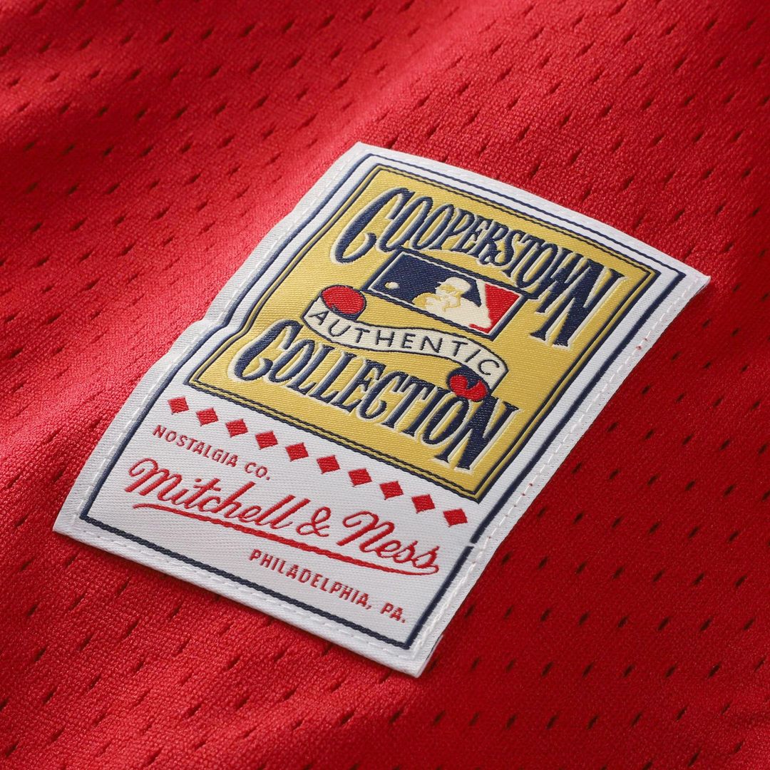 Cincinnati Reds Barry Larkin Mitchell & Ness Throwback Cooperstown Mesh Batting Practice Jersey - Red