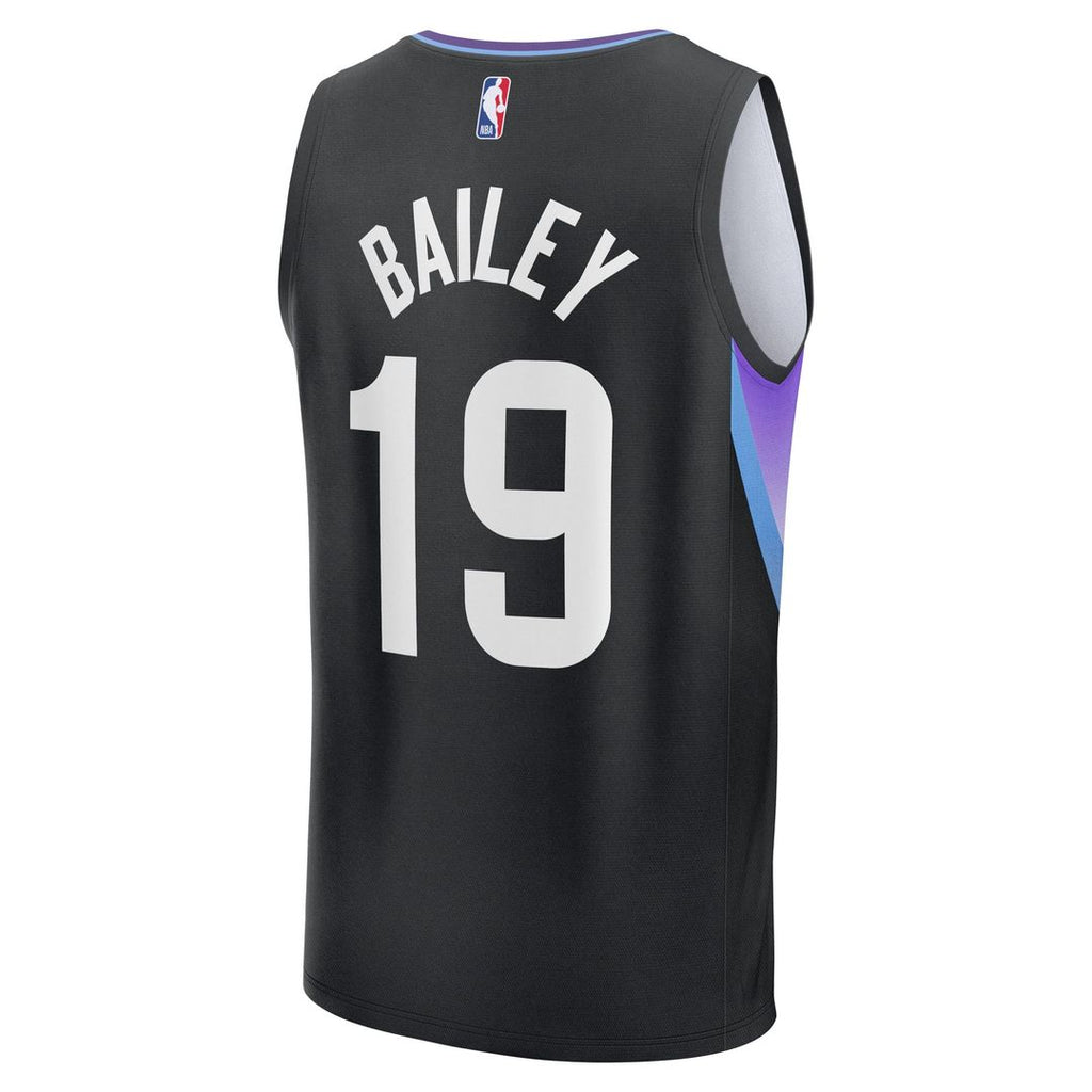 Utah Jazz Ace Bailey Fanatics Youth 2025 NBA Draft First Round Pick Fast Break Replica Jersey - Statement Edition - Black