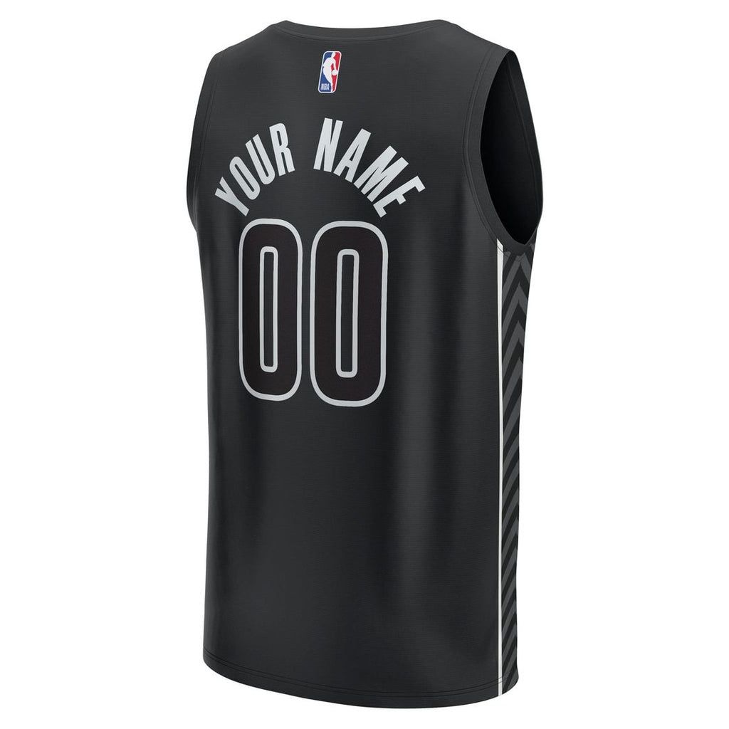 Brooklyn Nets Fanatics Custom Fast Break Jersey - Statement Edition - Black