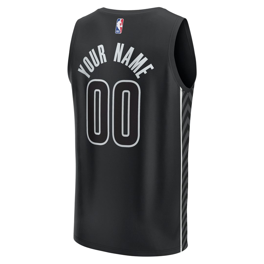 Brooklyn Nets Fanatics Custom Fast Break Jersey - Statement Edition - Black