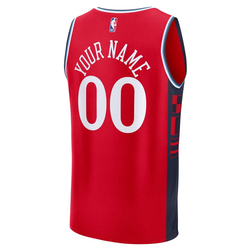 LA Clippers Fanatics Youth Fast Break Custom Replica Jersey - Red - Statement Edition