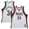 Milwaukee Bucks Giannis Antetokounmpo Mitchell & Ness 2013/14 Hardwood Classics Swingman Jersey - White