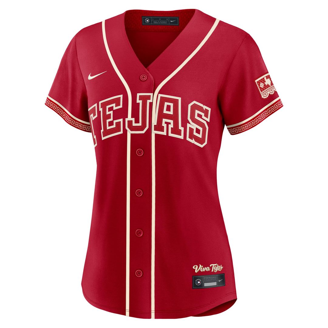 Texas Rangers Wyatt Langford Nike Women's 2026 City Connect Stadium Jersey - Red