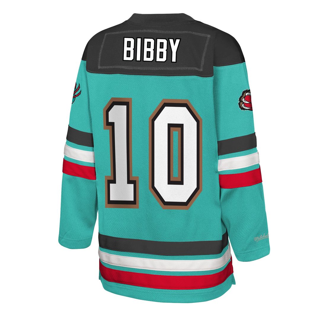 Memphis Grizzlies Mike Bibby Mitchell & Ness Youth Maxxed Out 2.0 Fashion Hockey Jersey - Turquoise