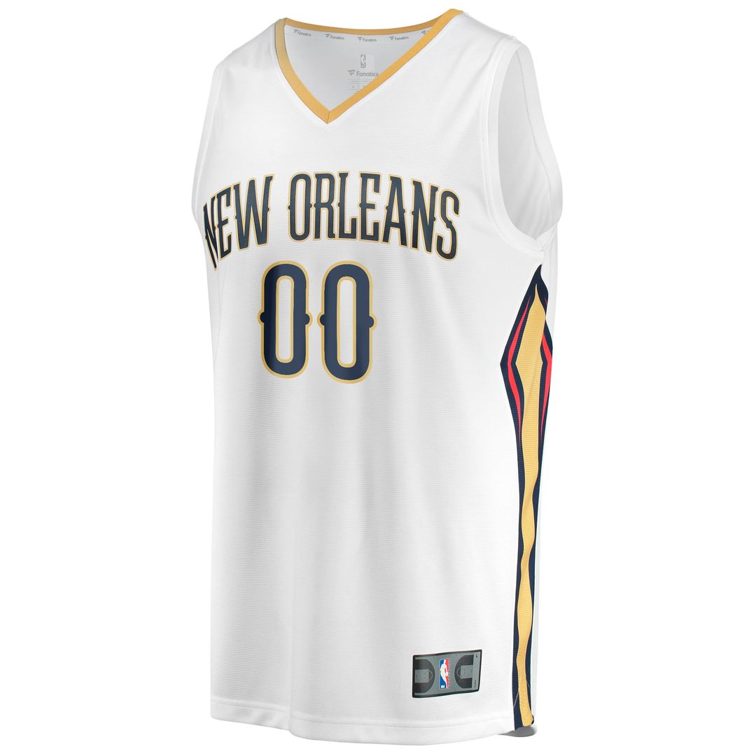 New Orleans Pelicans Fanatics Youth Fast Break Replica Custom Jersey - Association Edition - White